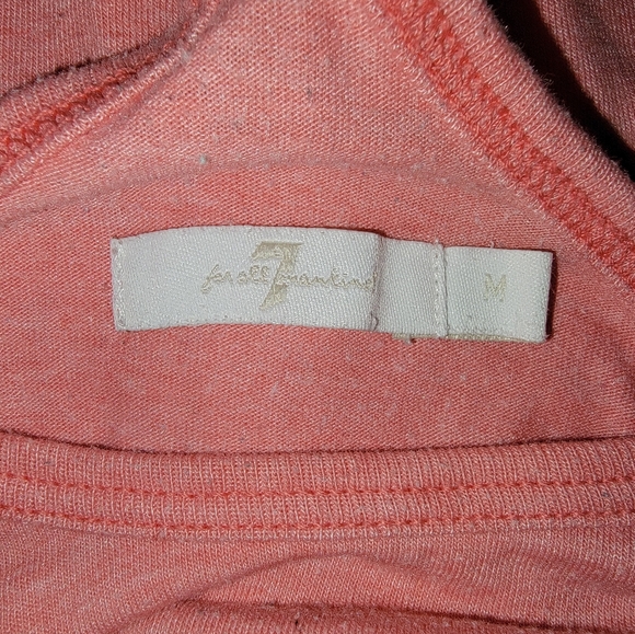 7 For All Mankind Tank Top Size M Pink - Picture 4 of 8